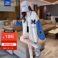 唐狮 TONLION女拼色棒球服外套WP 奶白 S