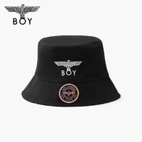 BOY LONDON秋季款防晒帽老鹰印花休闲遮阳渔夫帽N90005 黑色 S