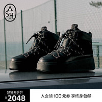 ASH女鞋2023MONTANA短筒棉鞋厚底增高舒适保暖雪地靴棉靴 黑色 37