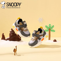 SNOOPY 史努比 童鞋宝宝学步鞋冬季男童软底加绒保暖儿童二棉鞋运动鞋
