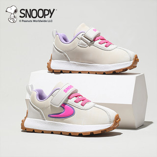 SNOOPY 史努比 童鞋女童运动鞋中大童慢跑鞋秋阿甘鞋儿童休闲鞋