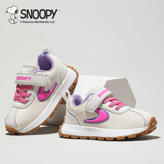 SNOOPY 史努比 童鞋女童运动鞋中大童慢跑鞋秋阿甘鞋儿童休闲鞋