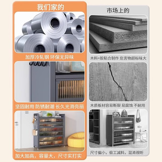 唐辑鞋柜鞋架入户门家用门口多层玄关柜鞋子收纳阳台柜白9层500