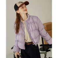A02 韩系短款褶皱冬季羽绒服2023小个子设计立体轻薄鸭绒外套