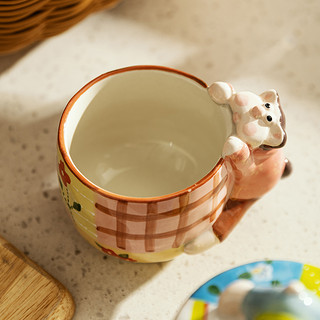 摩登主妇卡通可爱马克杯家用手绘陶瓷杯子高颜值喝水杯创意咖啡杯