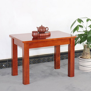贝柚实木茶几小桌子小户型阳台简约方桌现代家用长方形小方几 红棕色 60*40*60