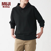 MUJI 無印良品 无印良品 MUJI 男女通用 紧密编织毛圈 套头卫衣男式女式无性别 黑