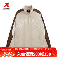 XTEP特步双层风衣外套男24开衫保暖运动夹克976129150138 摩崖黄/沉香褐/棉花白 3XL