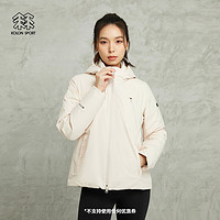 KOLON SPORT/可隆羽绒服 女子户外戈尔防水防风夹克鹅绒服 杏色PE 170/L