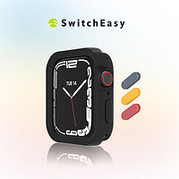 SwitchEasy Colors S9手表壳 Apple Watch Series8代硅胶全包软壳 黑色 44/45mm