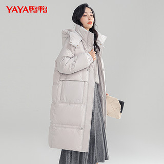 YAYA 鸭鸭羽绒服 女中长款过膝冬季时尚韩版收腰显瘦外套Y