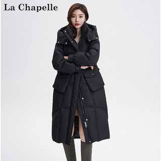 La Chapelle 女士连帽中长款防风宽松显瘦保暖羽绒服