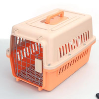 宠物码头 宠物航空箱猫咪空运包猫笼外出猫笼子猫包大号拉杆箱 米黄