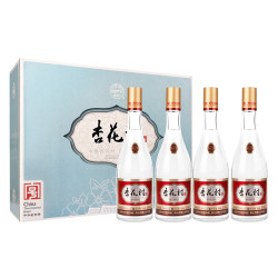 汾酒山西杏花村汾酒53度475ml4瓶装礼盒装白酒过节送礼