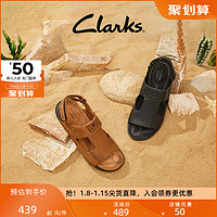 Clarks 其乐 男士春夏潮流时尚魔术贴平底沙滩简约舒适凉鞋男