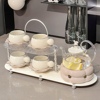 启派高档水杯套装家用客厅待客杯子凉水壶乔迁新居结婚送新人 轻奢杯子11件套【1288】礼盒装