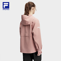 FILA 斐乐 官方运动外套女2024春季新款户外登山防泼水连帽上衣夹克