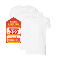 卡尔文·克莱恩 Calvin Klein CK男士T恤短袖打底衫3件装000NB4011E 100白色（3件装） XL
