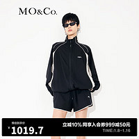 MO&Co.【UPF40+防晒服】23夏运动撞色夹克外套MBC2JKTT04 黑色 S/160