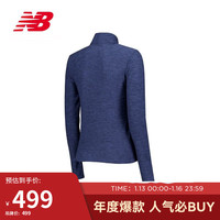 NEW BALANCE 24年针织外套女 秋冬简约休闲运动跑步服WJ41466 NNH XL