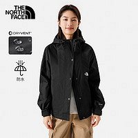 THE NORTH FACE 单层冲锋衣女户外运动休闲外套防水防风透汽24春季8BAB JK3/黑色 S/155