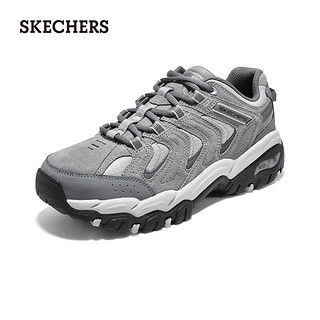 斯凯奇（Skechers）男子休闲户外徒步舒适透气轻质吸震运动鞋237542 男款-灰色/GRY 42