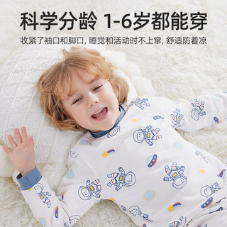 贝肽斯儿童睡衣套装秋冬纯棉保暖加厚儿童秋衣秋裤夹棉男女童睡衣 圣鹿花礼-高腰 90cm