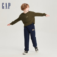 Gap 盖璞 男童秋季LOGO仿羊羔绒保暖运动卫裤785638