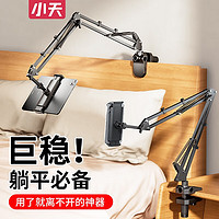 小天 手机支架懒人平板支撑架床上床头桌面旋转悬臂iPad电脑宿舍躺着看直播俯拍追剧万能夹子 通用款-床头支架 13寸内设备通用