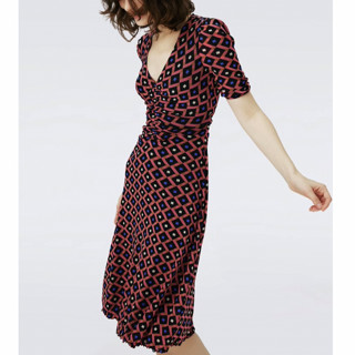 Diane Von Furstenberg 女士短款连衣裙 DS4R006 玫瑰粉 XS