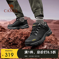 CAMEL 骆驼 户外(CAMEL) 登山鞋男徒步鞋牛皮耐磨缓震爬山休闲运动鞋 A03202a6935 黑色 41