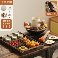 尚言坊围炉煮茶套装电陶炉煮茶器玻璃煮茶壶烧水壶烤奶罐罐壶泡茶全套 37《众享版》白陶壶围炉煮茶套装