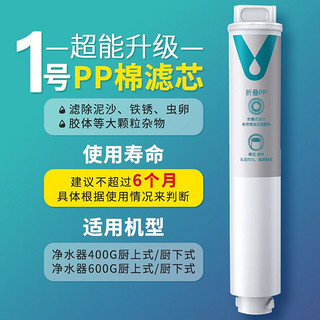 VIOMI 云米 净水器滤芯1号折叠PP棉小型米粒滤芯净水器通用升级版1 2 4号