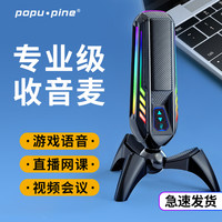 麦克风电脑台式降噪话筒直播游戏k歌usb笔记本语音主播声卡电容麦