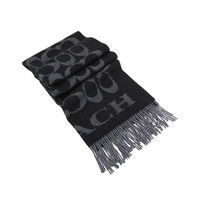COACH Scarf羊毛长围巾冬季披肩丝巾羊绒棕色拼色