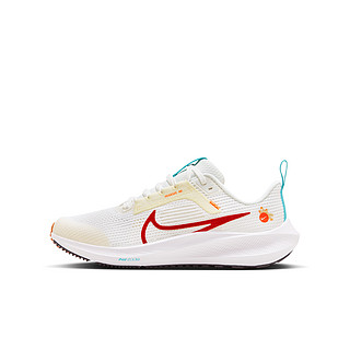 NIKE 耐克 Air Zoom Pegasus 40 (Gs) 大童跑鞋 FZ5526-161 帆白/大学红/白色/椰奶色/蒸气绿/仙人掌绿 38.5