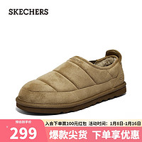 斯凯奇（Skechers）男子加绒保暖雪地靴一脚蹬鞋子205179 棕褐色/TAN 43.00 