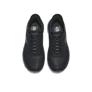 斯凯奇Skechers健步鞋一脚蹬休闲健步男女同款舒适透气124836 全黑色/BBK(女) 37