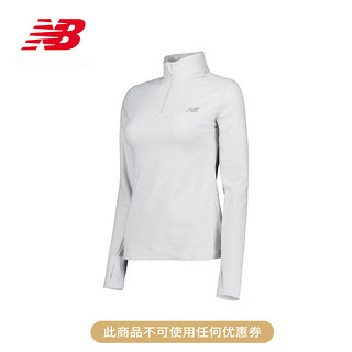 NEW BALANCE 卫衣女款24经典简约运动跑步立领半拉链针织上衣套头衫 AHH WT41150 S