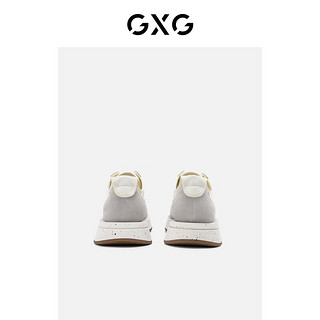 GXG男鞋夏季运动鞋男潮流厚底增高鞋子男潮鞋休闲鞋跑步鞋 米色 41