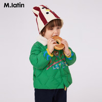 M.Latin 马拉丁 童装儿童羽绒服2023冬装男童女童小童印花复古羽绒夹克