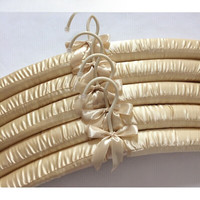 景翔40CM丝绸包布衣架海绵晾衣架家用室内衣服挂衣撑子无痕