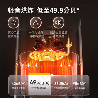 Midea 美的 空气炸锅 4L可视轻音 家用大容量电炸锅煎炸烤箱一体MF-KZE4084SN