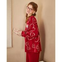 【新年款红品】阿狸系列睡衣春秋牛奶丝长袖可外穿家居服