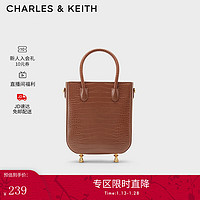 CHARLES & KEITH CHARLES&KEITH大容量手提单肩包女包女士CK2-30701245 Chocolate巧 M