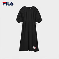 斐乐（FILA） x MIHARA女子联名连衣裙时尚宽松百搭裙子 正黑色-BK 170/88A/L