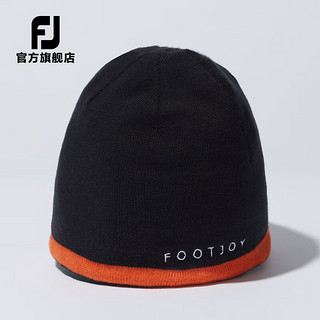 Footjoy高尔夫配件冬季男FJ两面戴简约保暖运动针织golf时尚套头帽子 黑色FH23BRL-0