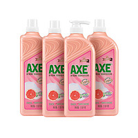 88VIP：AXE 斧头 牌洗洁精西柚味1.18kg*4瓶可洗果蔬呵护不伤手家庭装
