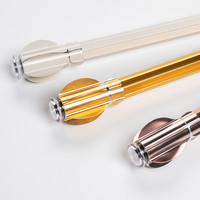 众华 家纺铝合金罗马杆窗帘杆单杆双杆支架轨道静音现代百搭