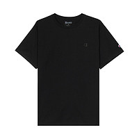 Champion 网球穿搭 左胸暗标小logo纯色圆领短袖T恤